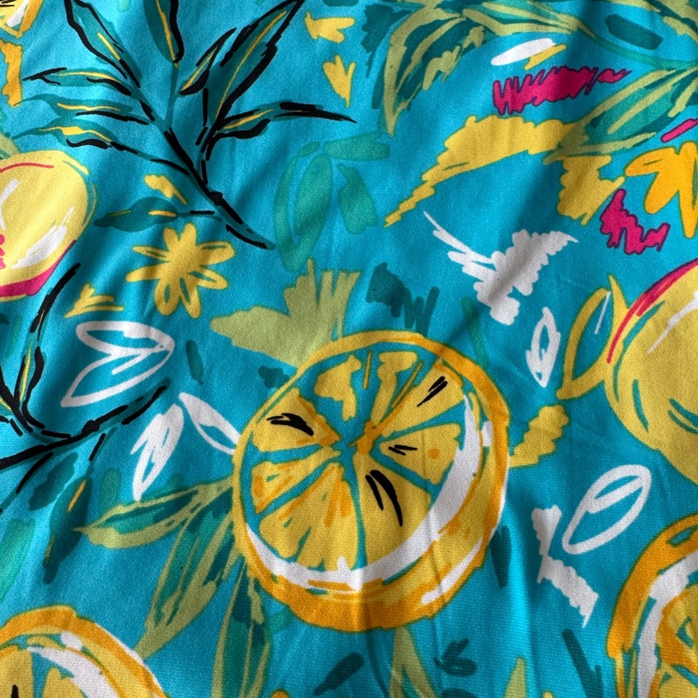 Pappagallo Turquoise and Yellow Dress - Picture 10 of 12